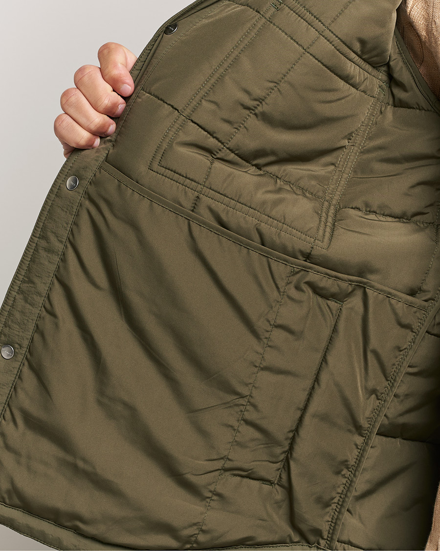 Hombres | Abrigos y chaquetas | GANT | Quilted Shirt Jacket Calamata Green