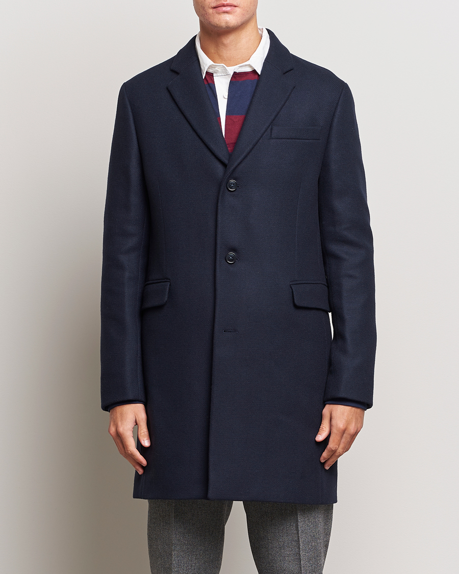 Hombres | Abrigos y chaquetas | GANT | Tailored Wool Coat Night Blue