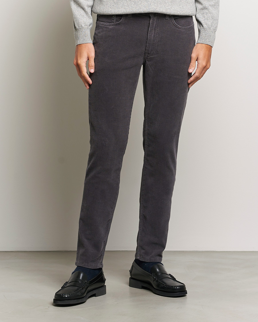 Hombres | Pantalones | GANT | Cord 5-Pocket Jeans Antracite