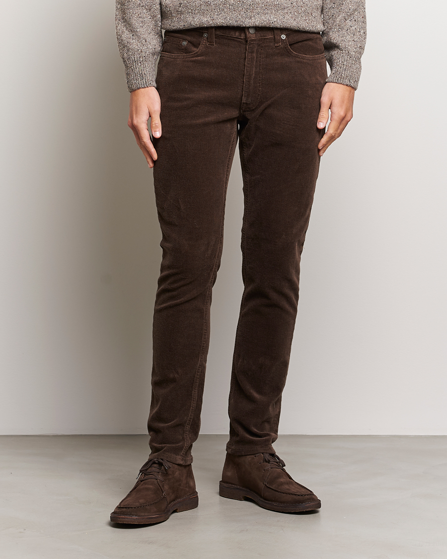 Hombres | Pantalones | Gant | Cord 5-Pocket Jeans Rich Brown