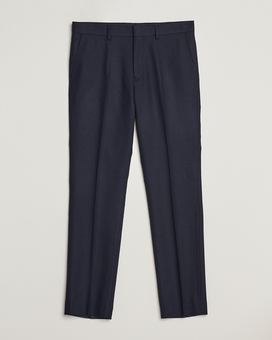 Hombres | Pantalones | Gant | Slim Flannel Pants Evening Blue