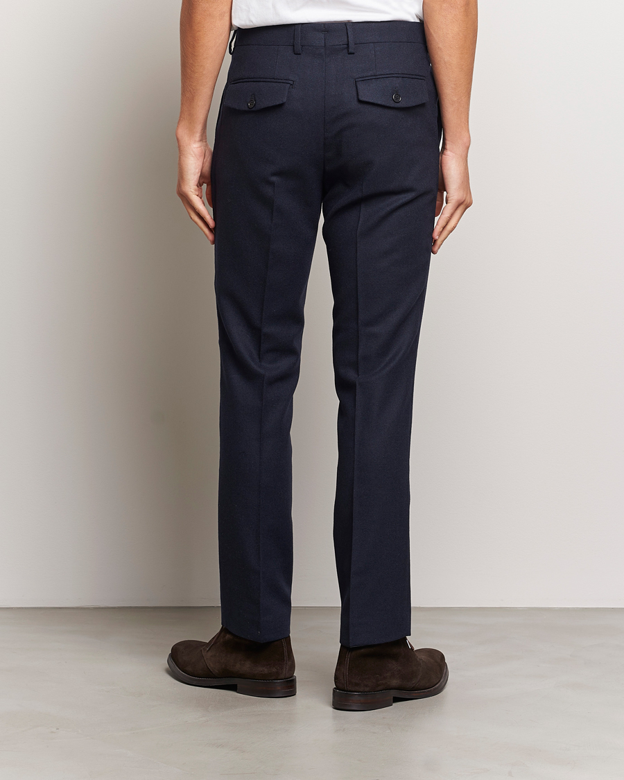 Hombres | Pantalones | Gant | Slim Flannel Pants Evening Blue