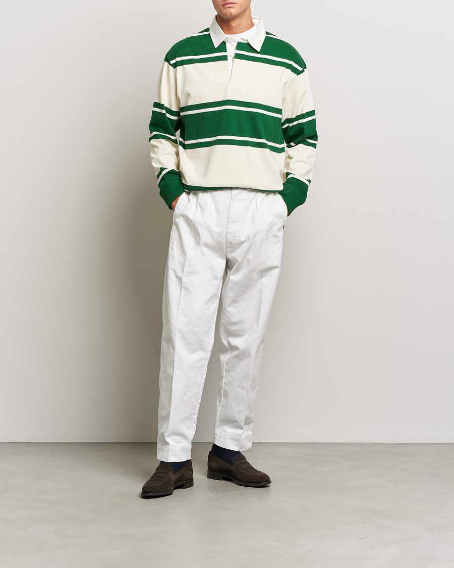 Hombres | Jerséis y prendas de punto | GANT | Striped Heavy Rugger Strong Green