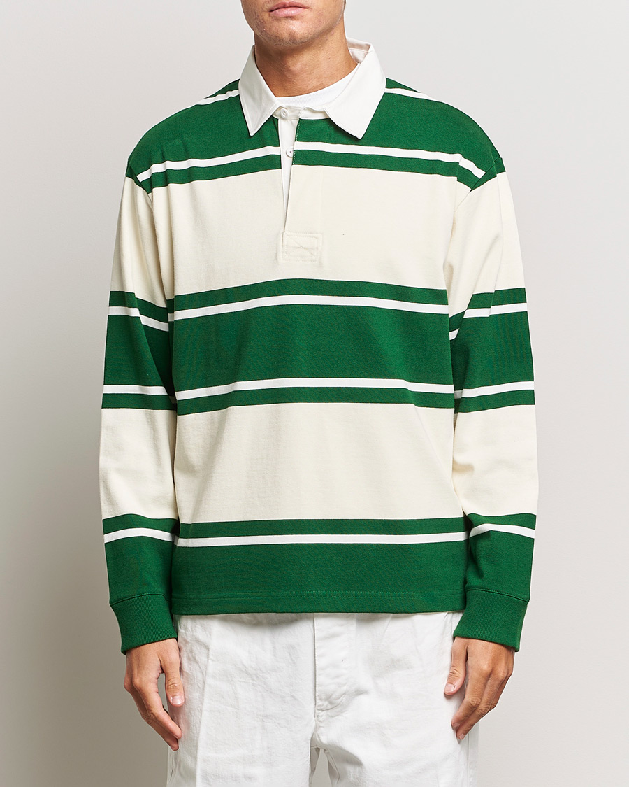 Hombres | Jerséis y prendas de punto | GANT | Striped Heavy Rugger Strong Green