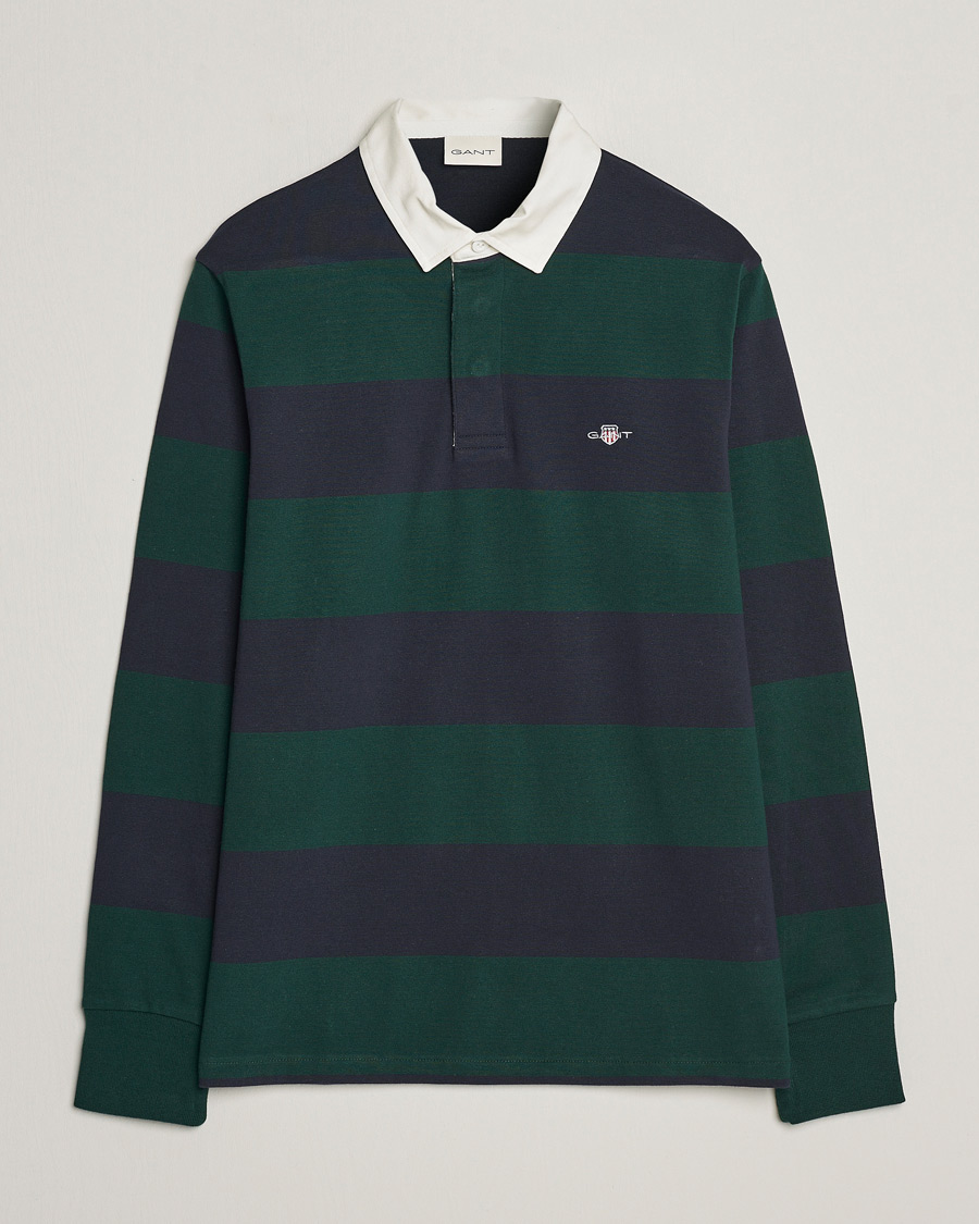 Hombres | Jerséis y prendas de punto | GANT | Original Barstripe Heavy Rugger Tartan Green