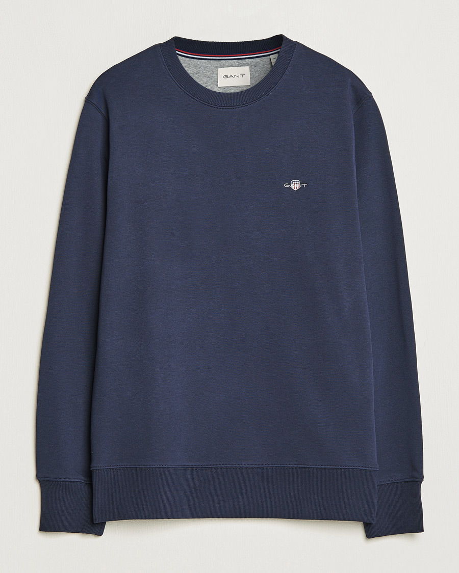 Hombres | Jerséis y prendas de punto | Gant | Original Crew Neck Sweatshirt Evening Blue