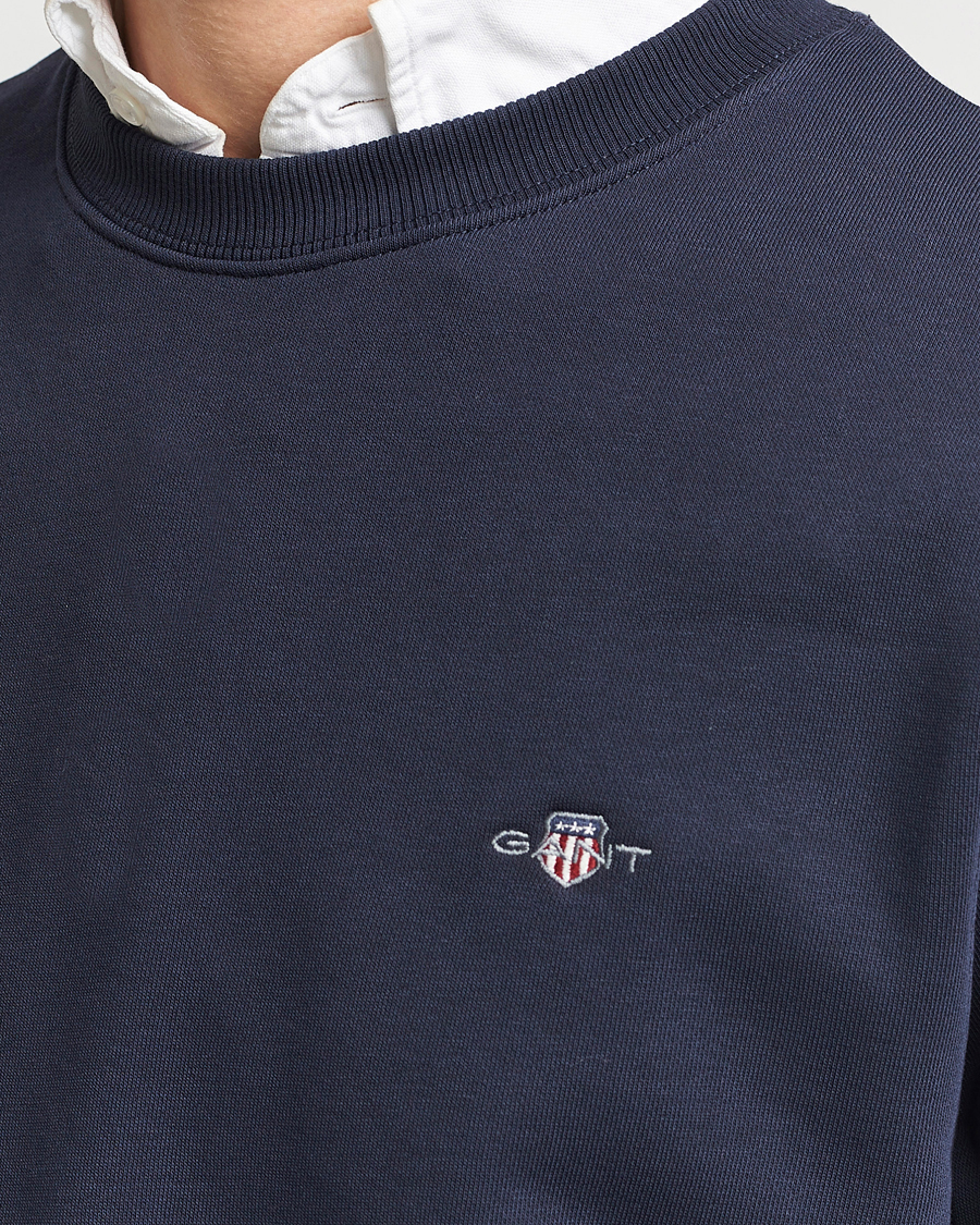 Hombres | Jerséis y prendas de punto | Gant | Original Crew Neck Sweatshirt Evening Blue