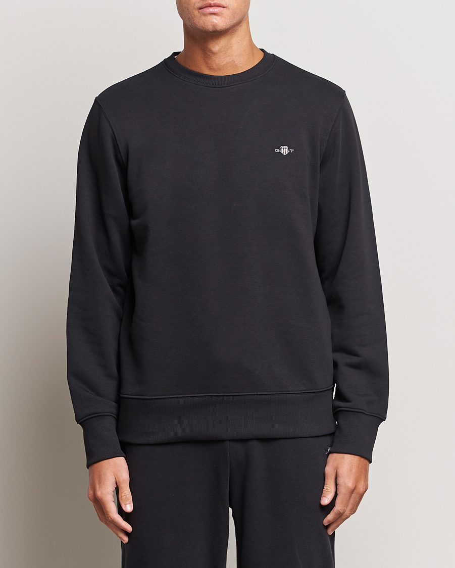 Hombres | Jerséis y prendas de punto | Gant | Original Crew Neck Sweatshirt Black