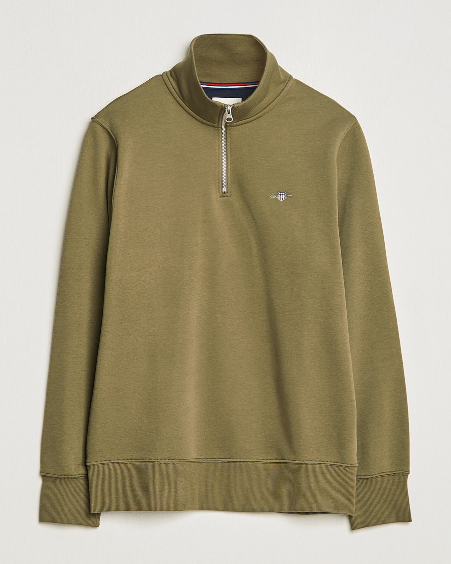 Hombres | Jerséis y prendas de punto | GANT | Original Half Zip Sweater Juniper Green