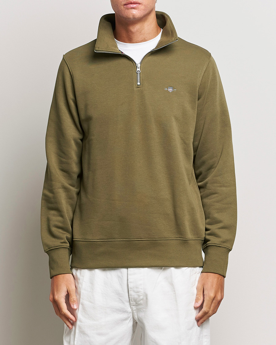 Hombres | Jerséis y prendas de punto | GANT | Original Half Zip Sweater Juniper Green