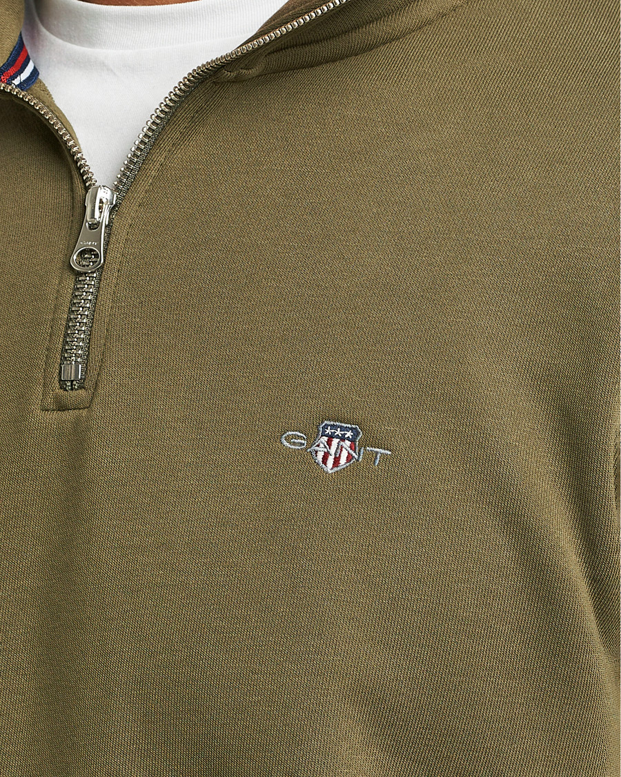 Hombres | Jerséis y prendas de punto | GANT | Original Half Zip Sweater Juniper Green