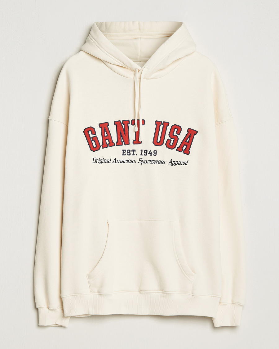 Hombres | Jerséis y prendas de punto | GANT | USA Hoodie Cream