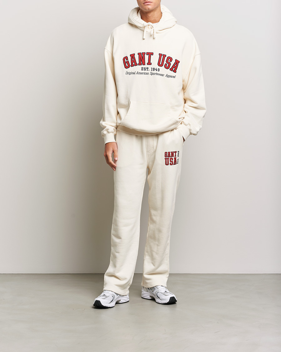 Hombres | Jerséis y prendas de punto | GANT | USA Hoodie Cream