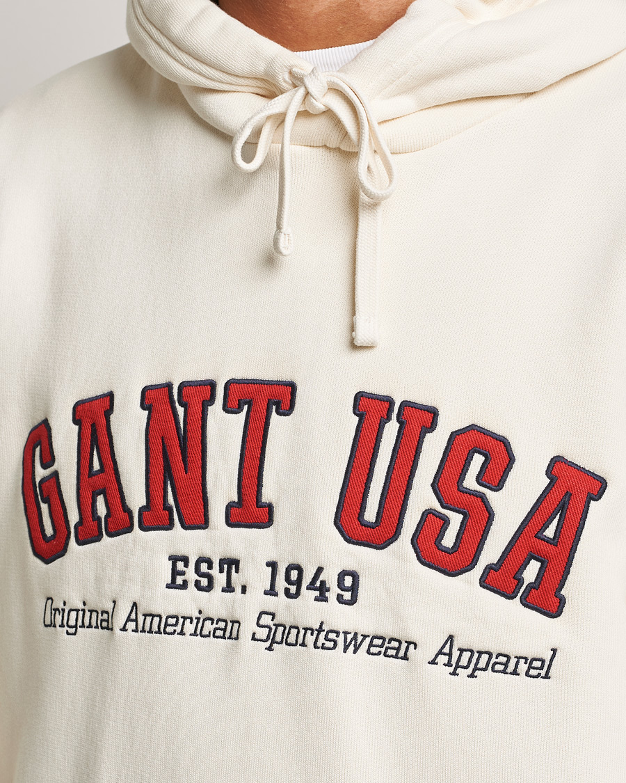 Hombres | Jerséis y prendas de punto | GANT | USA Hoodie Cream