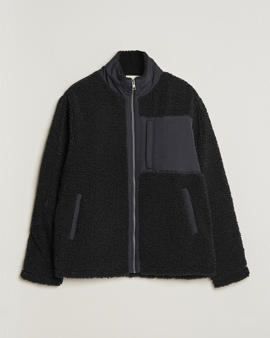 Hombres | Jerséis y prendas de punto | GANT | Sherpa Fleece Full Zip Black