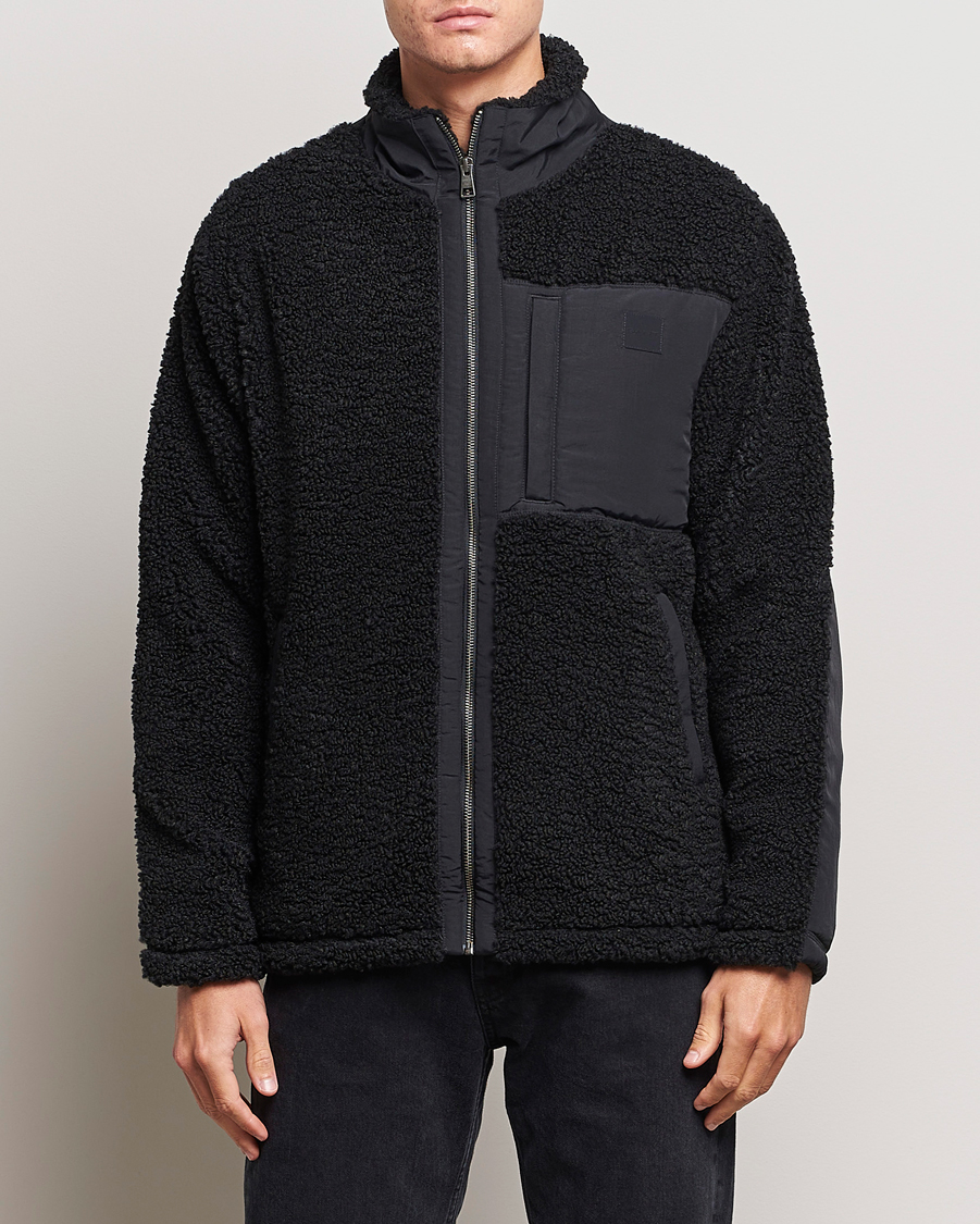 Hombres | Jerséis y prendas de punto | GANT | Sherpa Fleece Full Zip Black
