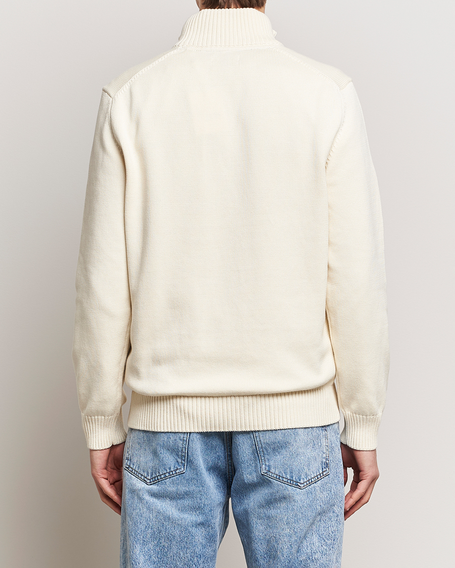 Hombres | Jerséis y prendas de punto | GANT | Casual Cotton Half Zip Cream