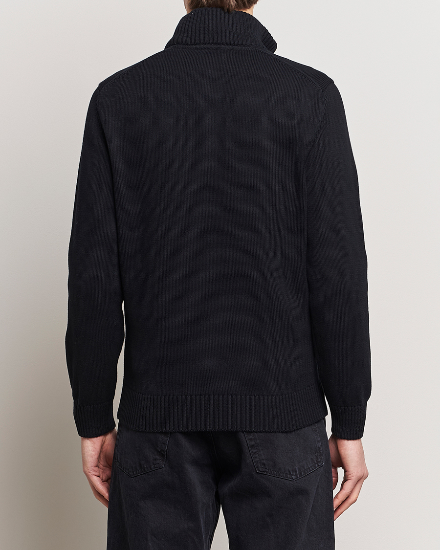 Hombres | Jerséis y prendas de punto | GANT | Cotton Half Zip Black