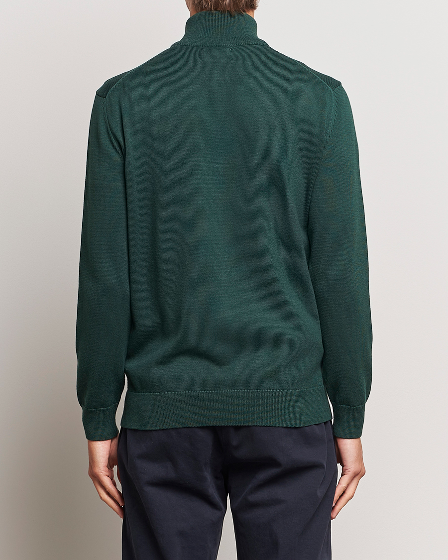 Hombres | Jerséis y prendas de punto | GANT | Cotton Full Zip Tartan Green