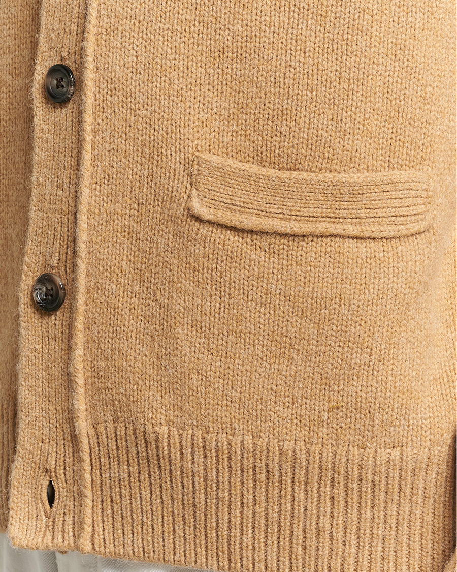 Hombres | Jerséis y prendas de punto | GANT | Soft Wool Cardigan Khaki Melange