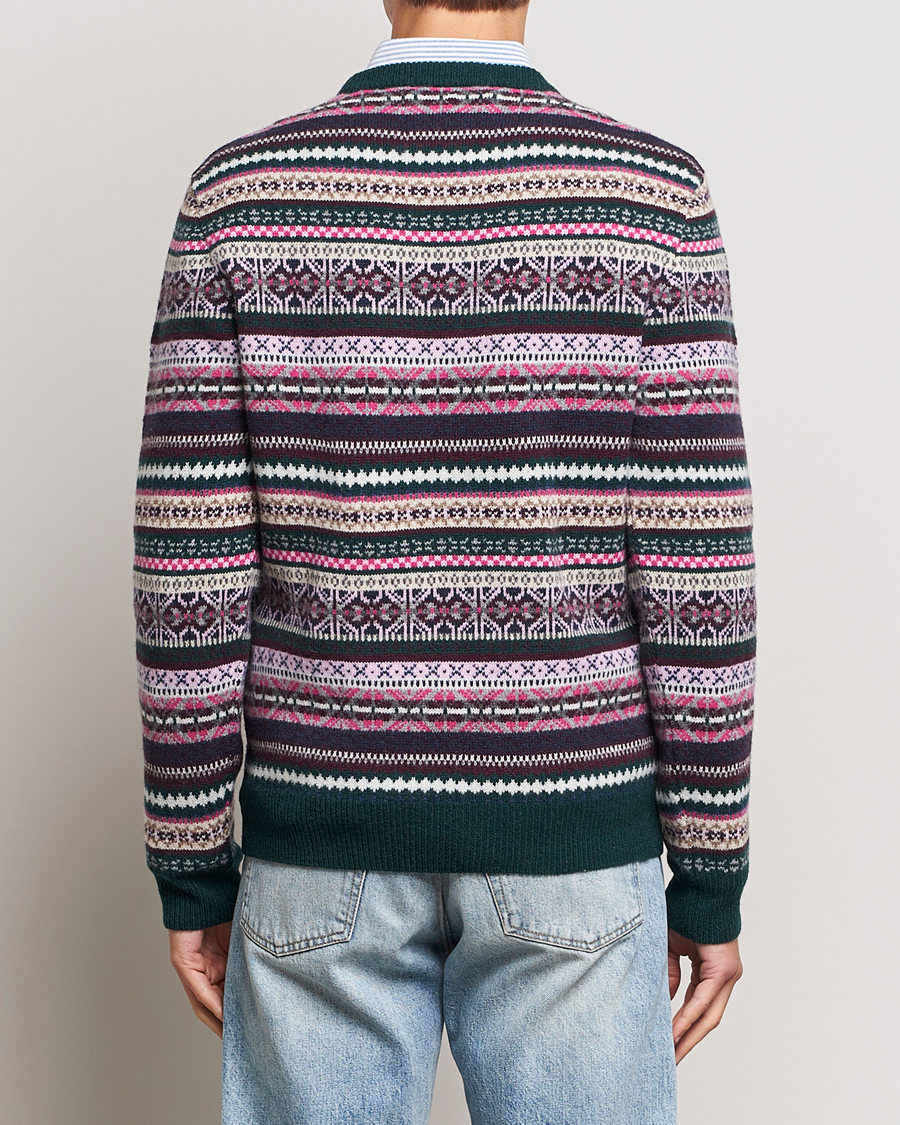Hombres | Jerséis y prendas de punto | GANT | Wool Fairisle Sweater Tartan Green