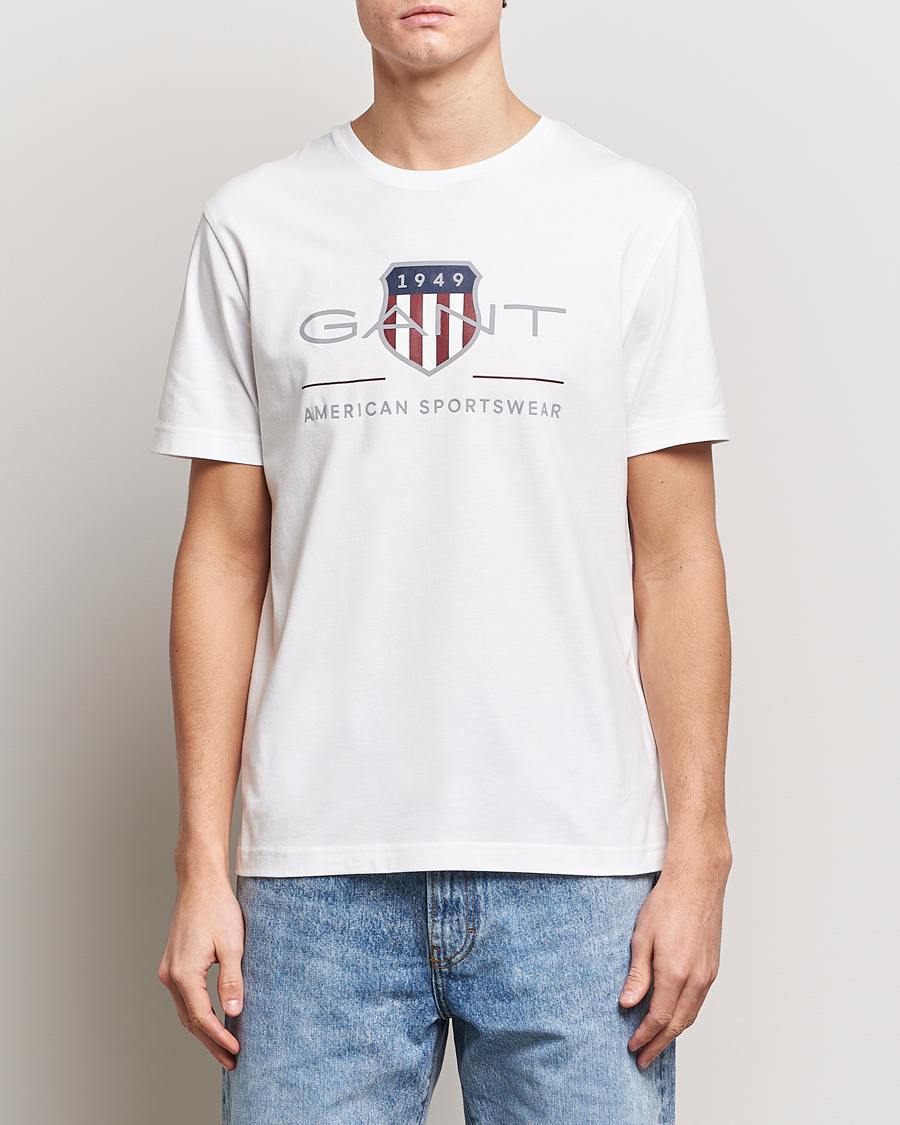 Hombres |  | GANT | Archive Shield Logo T-Shirt White