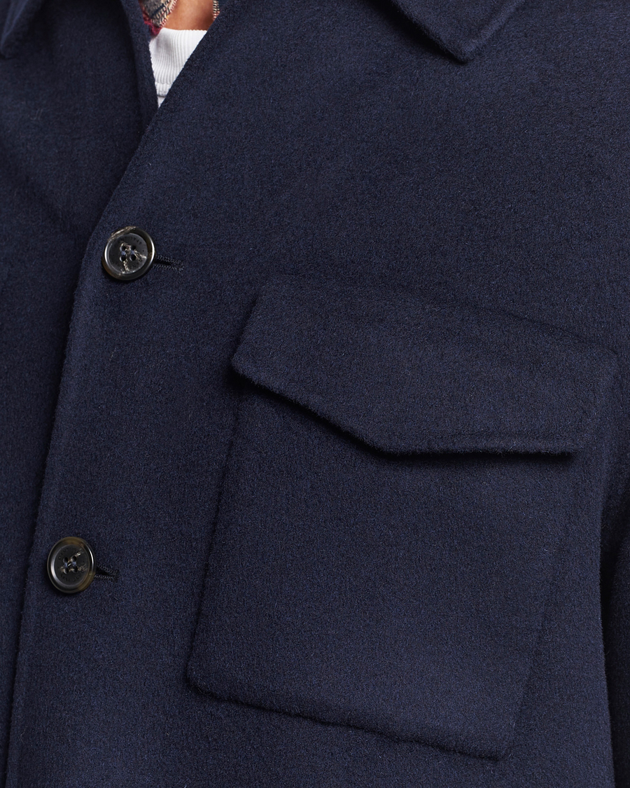 Hombres | Abrigos y chaquetas | GANT | Wool Pocket Shirt Jacket Evening Blue