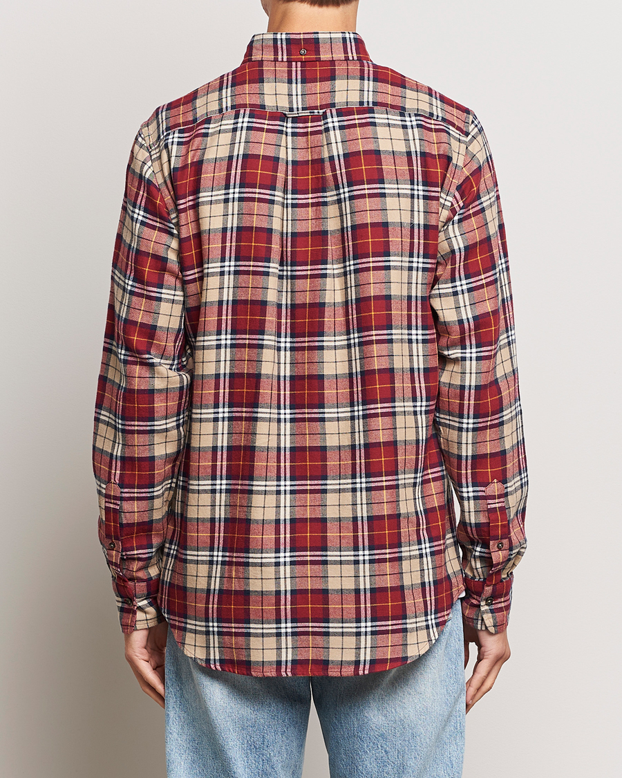 Hombres | Camisas | Gant | Regular Fit Flannel Checked Shirt Plumped Red