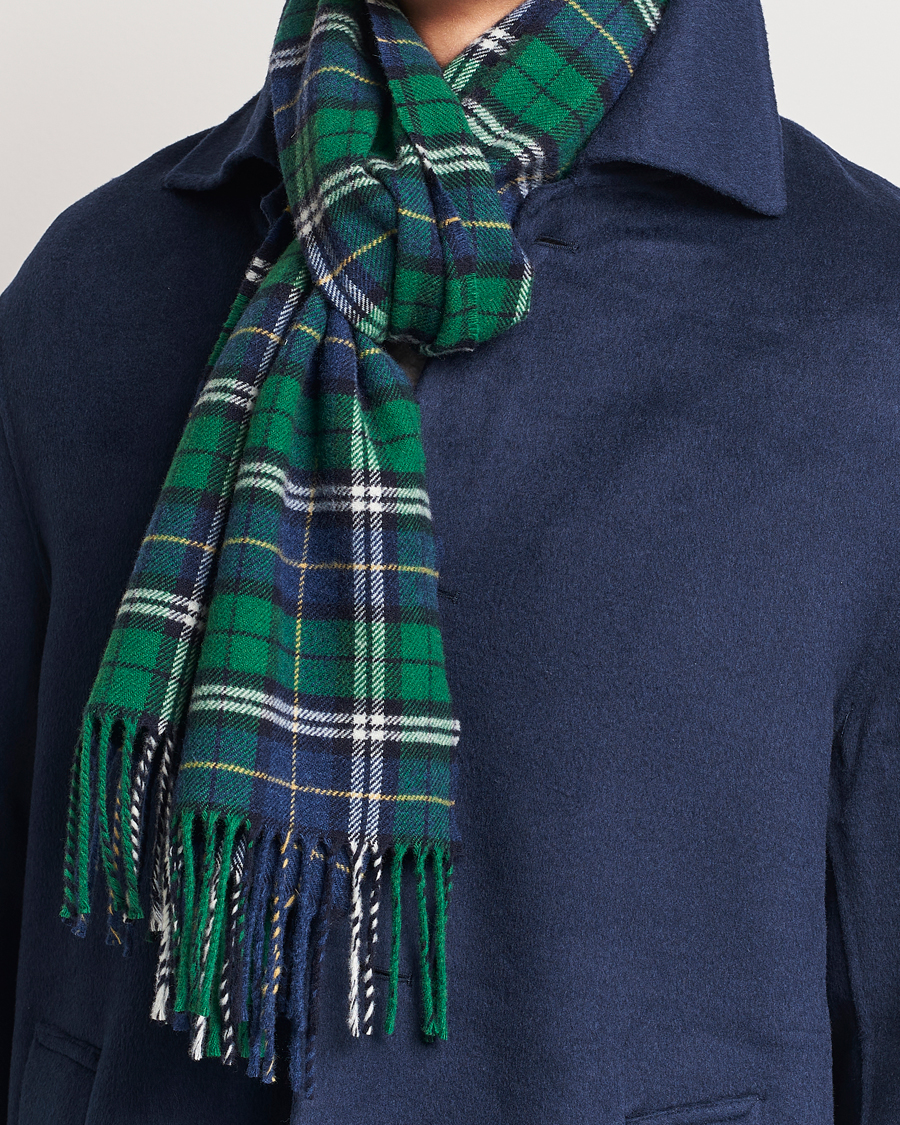 Hombres |  | GANT | Wool Multi Checked Scarf Forest Green