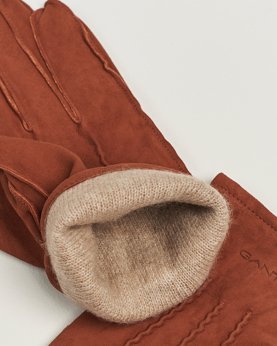 Hombres |  | GANT | Classic Suede Gloves Clay Brown