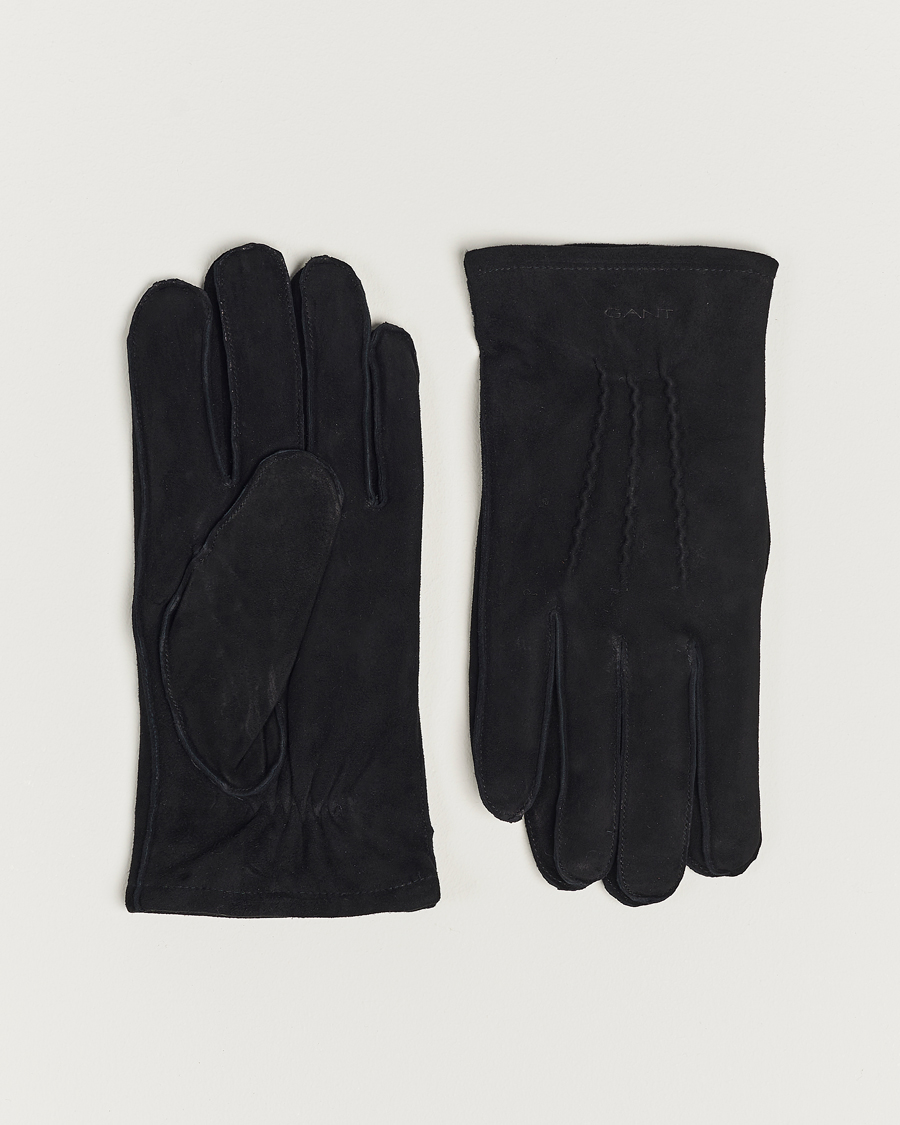 Hombres | GANT Classic Suede Gloves Black | Gant | Classic Suede Gloves Black