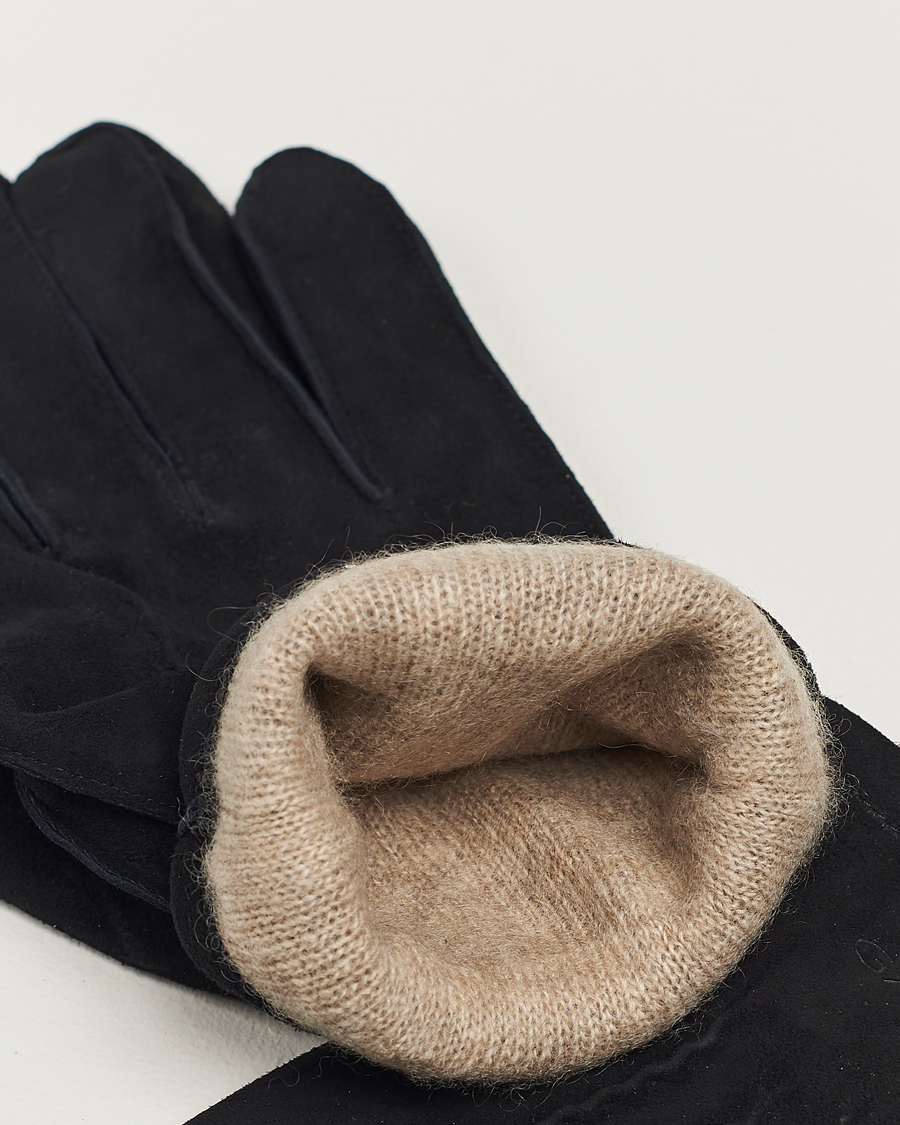 Hombres | GANT Classic Suede Gloves Black | Gant | Classic Suede Gloves Black