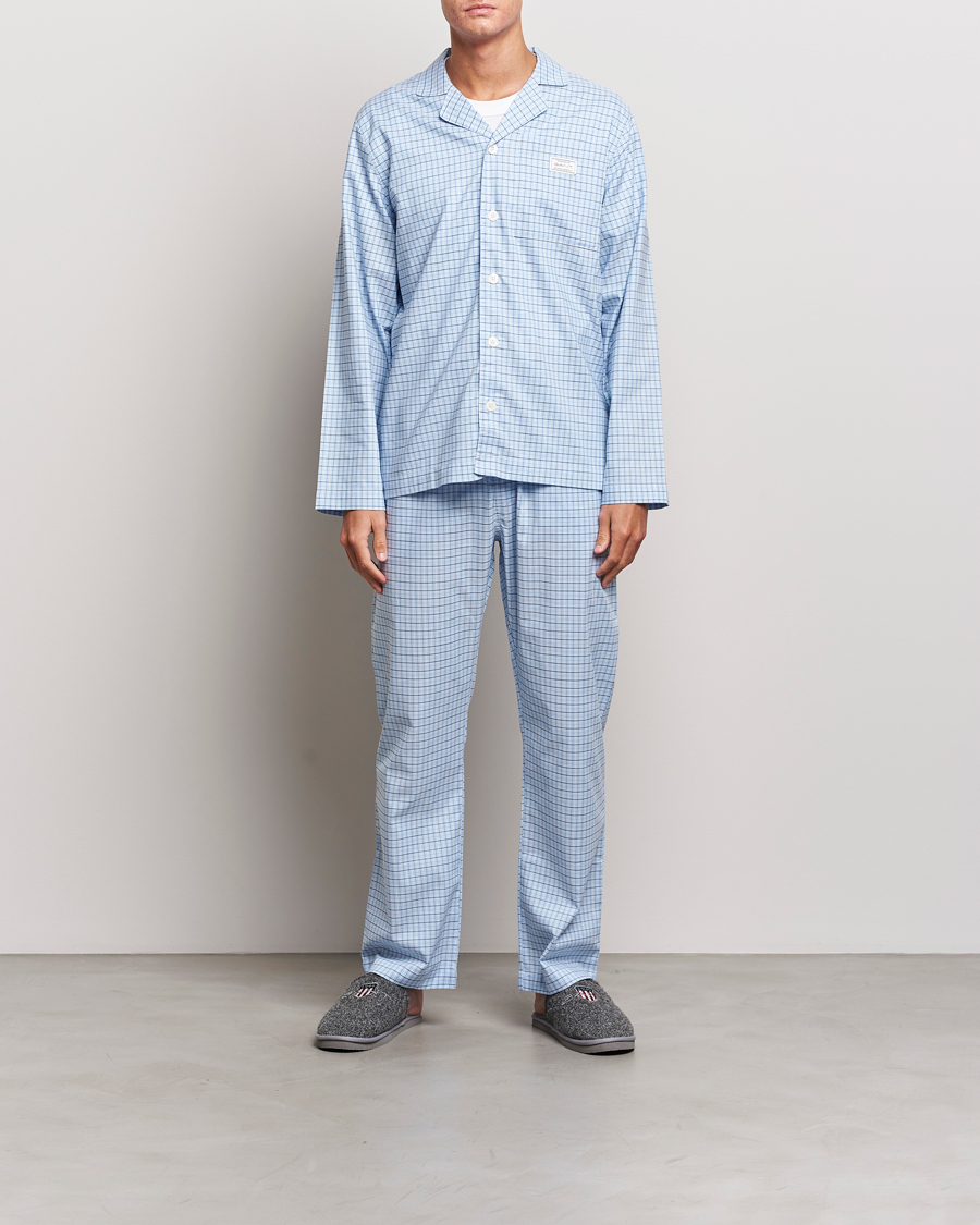 Hombres | Pijamas y batas | Gant | Checked Pyjama Set Capri Blue