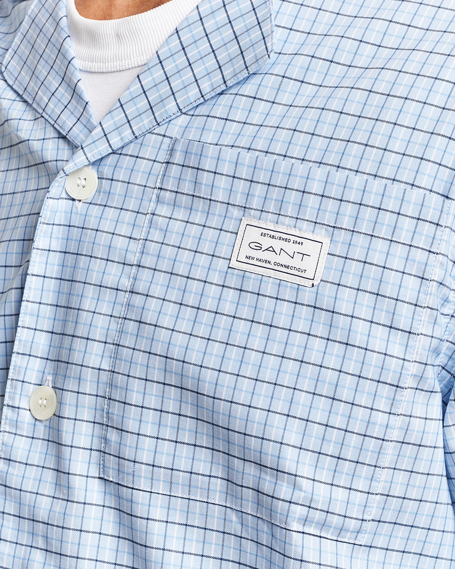 Hombres | Pijamas y batas | Gant | Checked Pyjama Set Capri Blue