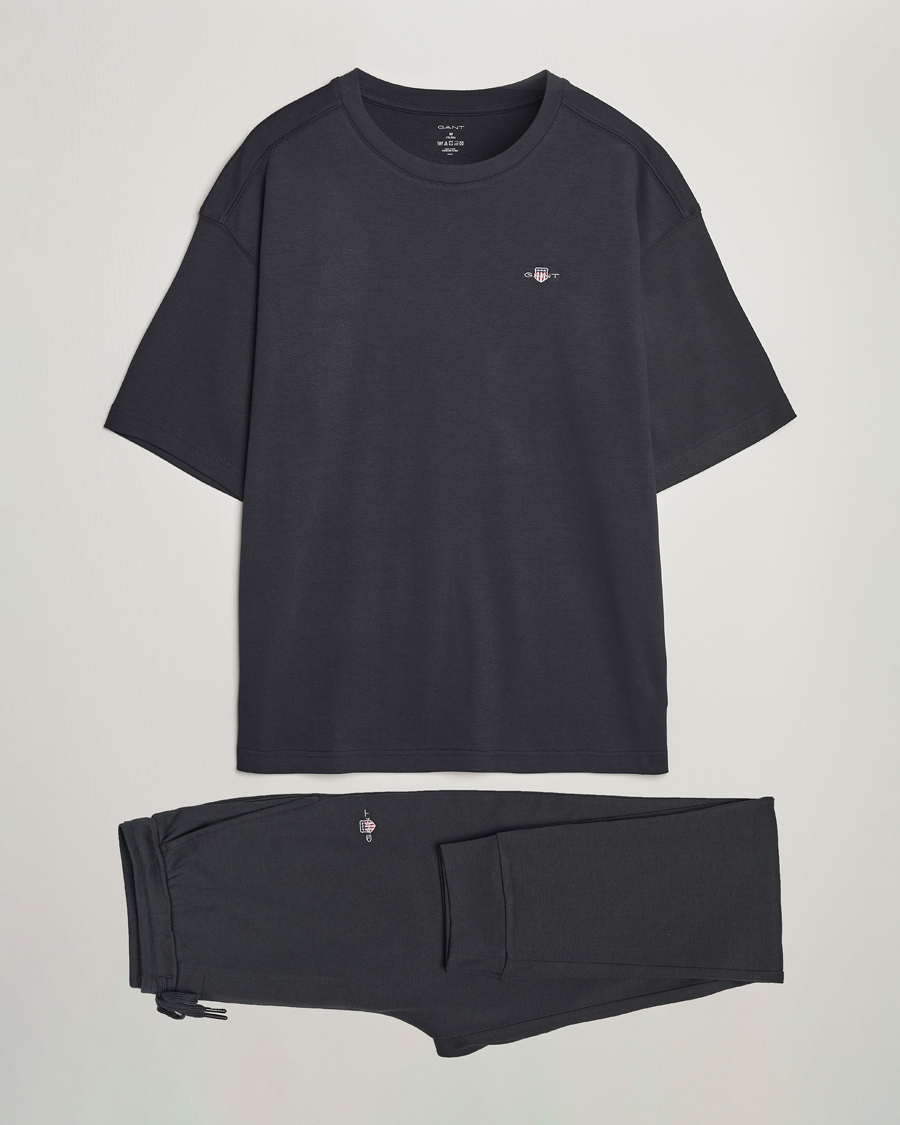 Hombres | Pijamas y batas | GANT | Premium Loungewear Set Black