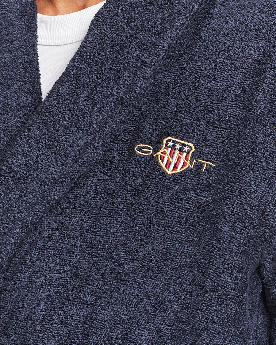 Hombres | GANT Archive Shield Terry Robe Evening Blue | Gant | Archive Shield Terry Robe Evening Blue