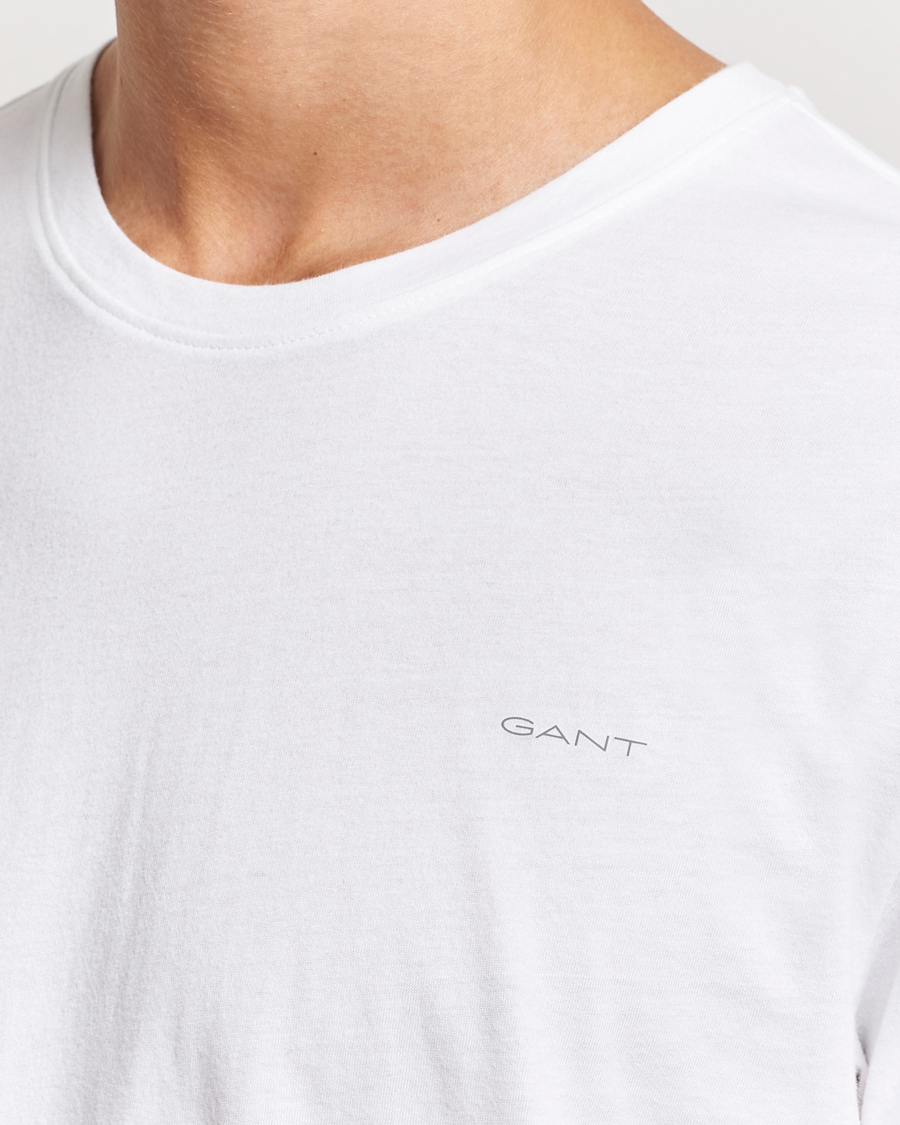 Hombres | Camisetas | GANT | 2-Pack Crew Neck T-Shirt Navy/White