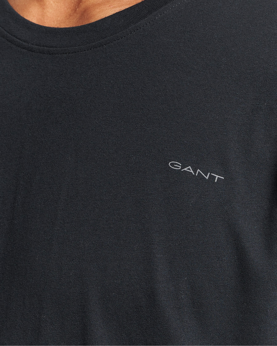 Hombres | Camisetas | GANT | 2-Pack Crew Neck T-Shirt Black/White