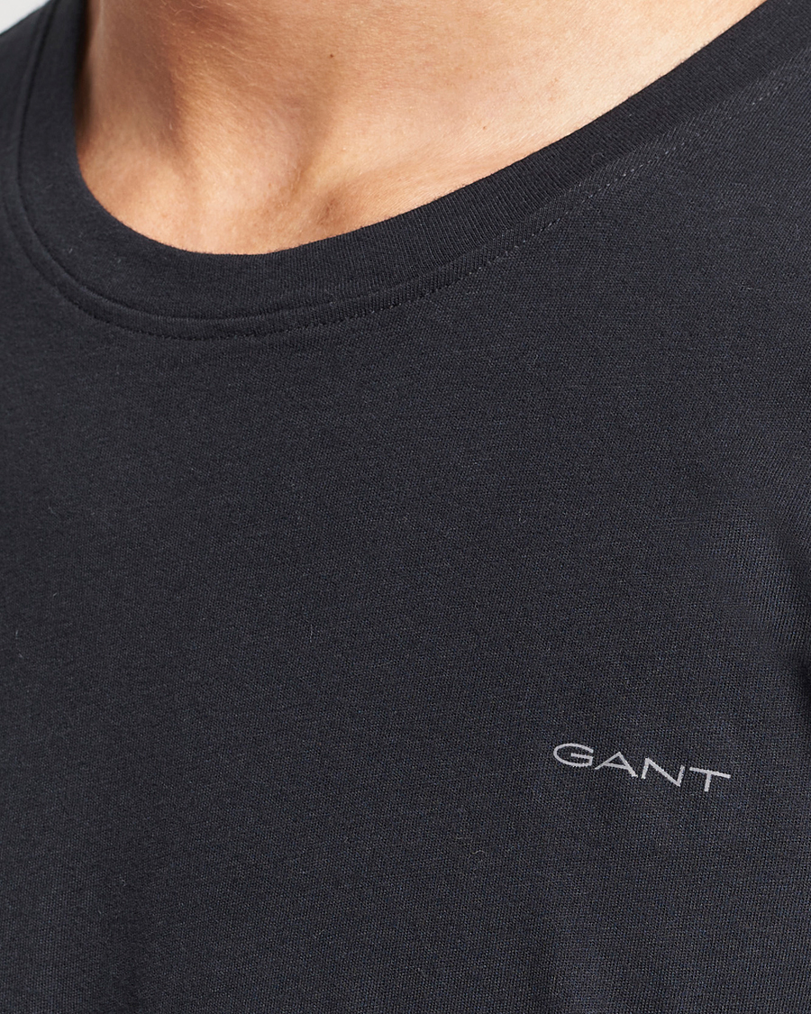 Hombres | Camisetas | GANT | 2-Pack Crew Neck T-Shirt Black