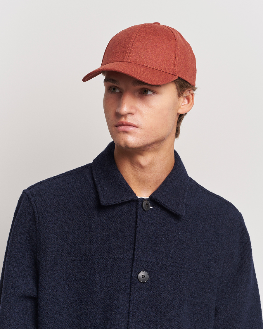Hombres | Varsity Headwear | Varsity Headwear | Flannel Baseball Cap Coppo Orange