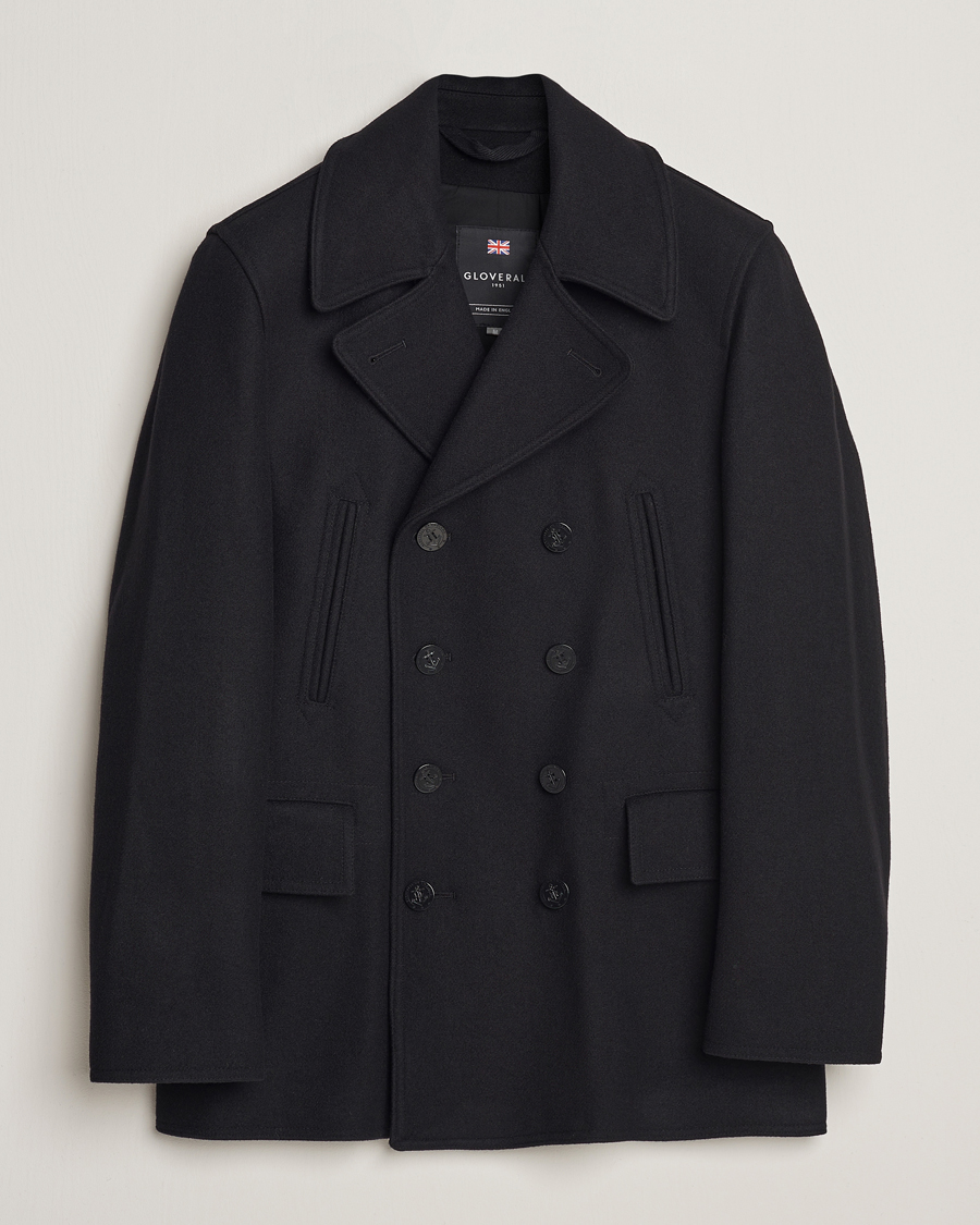 Hombres | Abrigos y chaquetas | Gloverall | Churchill Reefer Peacoat Black
