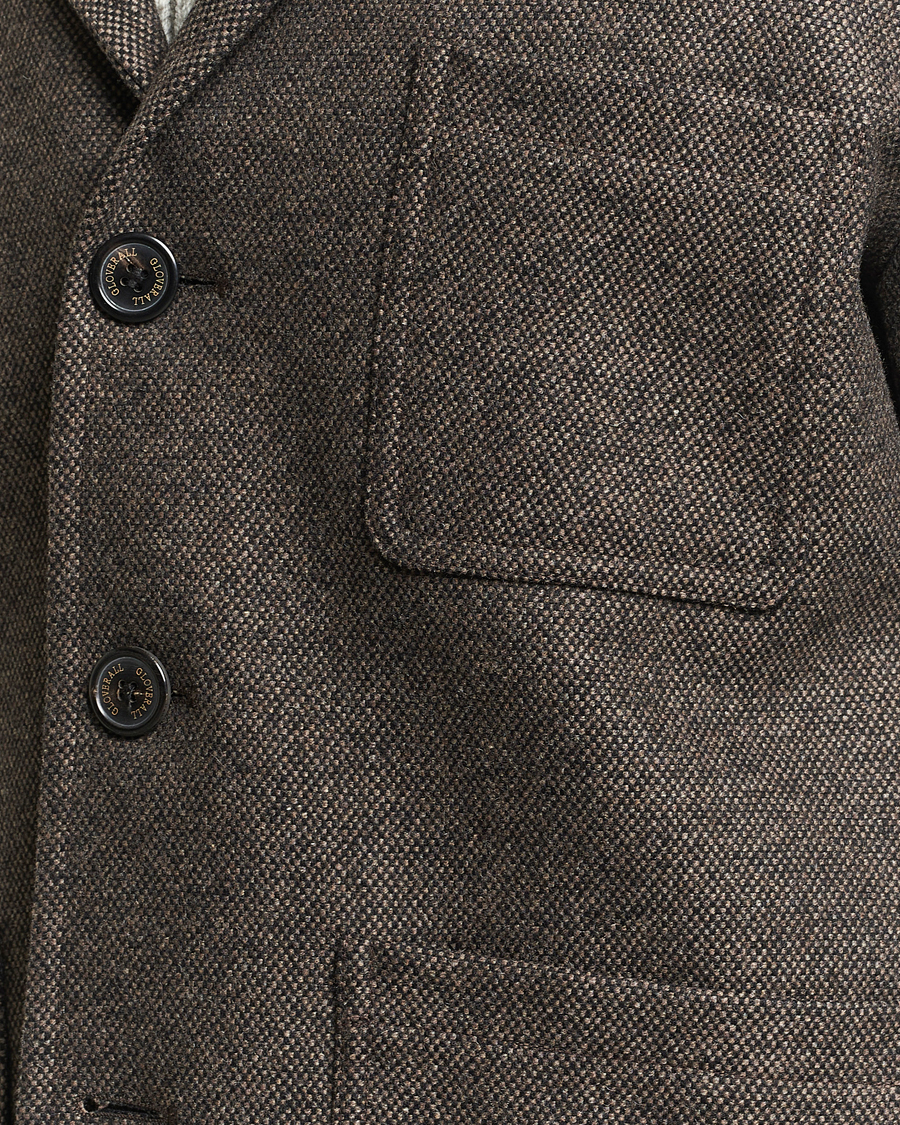 Hombres | Abrigos y chaquetas | Gloverall | Wool Worker Shirt Jacket Black/White