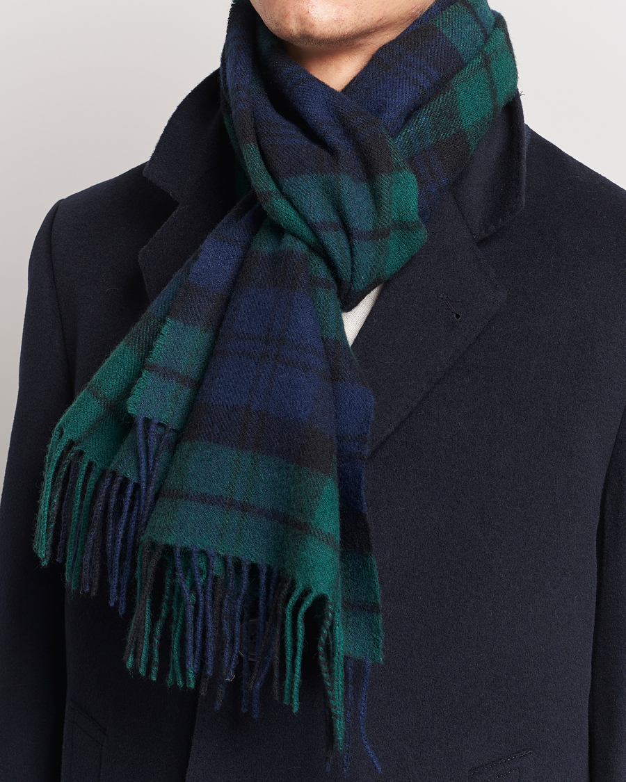 Hombres |  | Gloverall | Lambswool Scarf Blackwatch