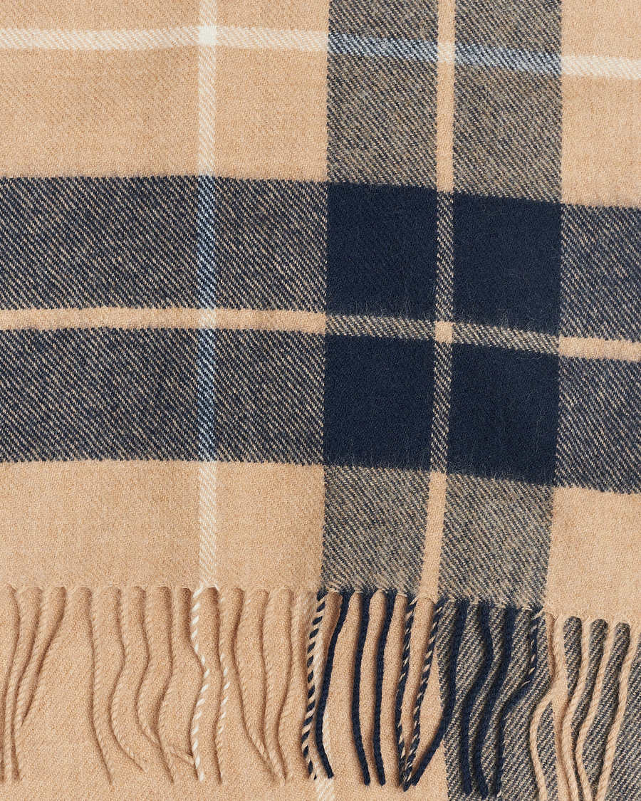 Hombres | Gloverall Lambswool Scarf Camel Check | Gloverall | Lambswool Scarf Camel Check