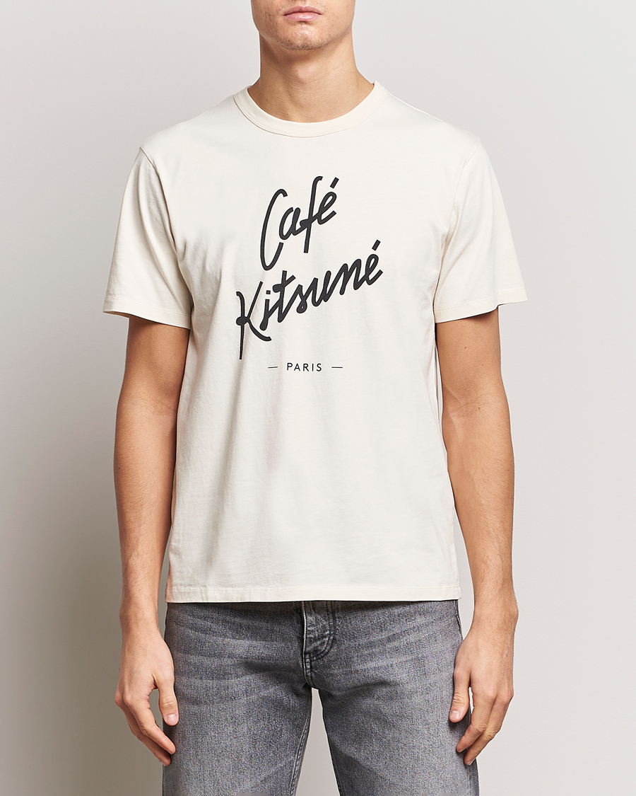 Hombres | Camisetas de manga corta | Café Kitsuné | Crew T-Shirt Latte