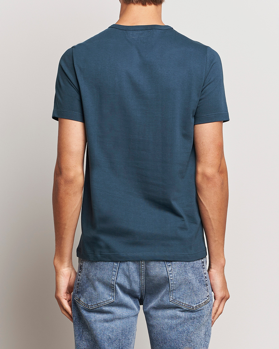 Hombres | Camisetas | Merz b. Schwanen | 1950s Classic Loopwheeled T-Shirt Mineral Blue