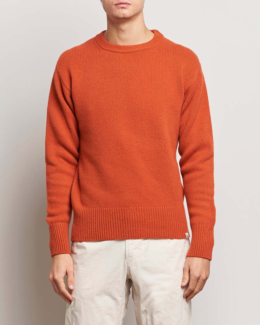 Hombres | Jerséis y prendas de punto | Merz b. Schwanen | Cashmere/Merino Pullover Rust