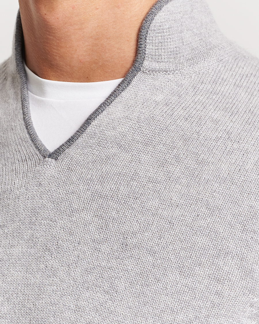 Hombres | Jerséis y prendas de punto | SEASE | Ellen Cashmere Pullover Pearl Grey