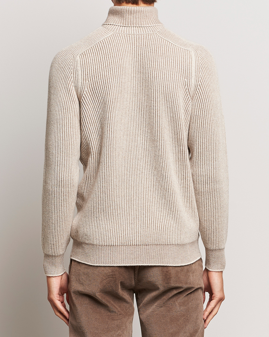 Hombres | Jerséis y prendas de punto | SEASE | Dinghy Rib Cashmere Rollneck Oyster
