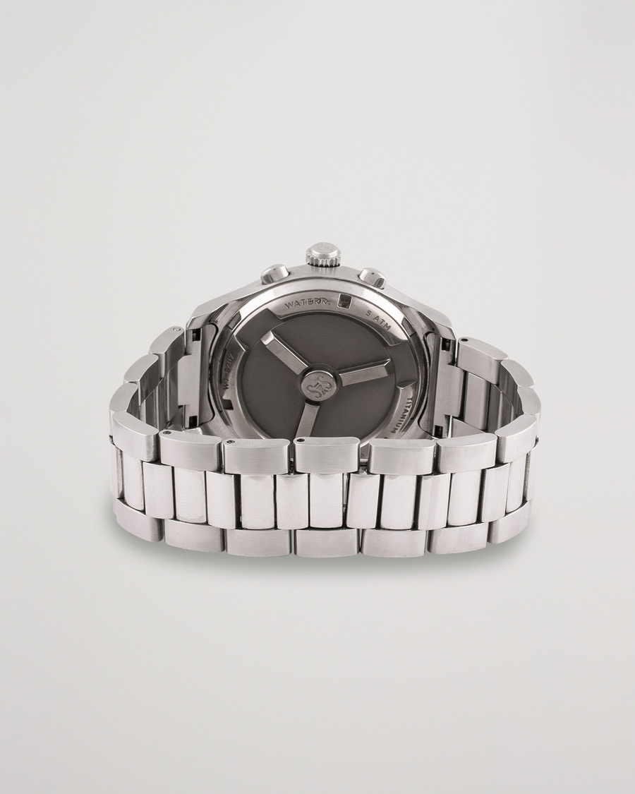 Hombres | Sjöö Sandström Pre-Owned Chronolink Worldtimer WT 6202 Steel White | Sjöö Sandström Pre-Owned | Chronolink Worldtimer WT 6202 Steel White